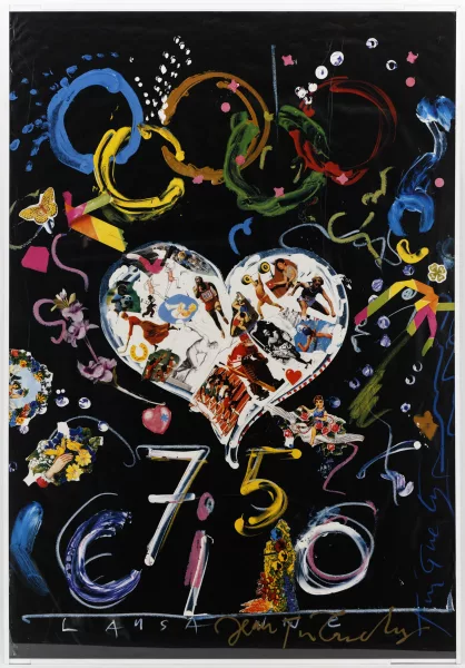 Jean Tinguely — Affiche du CIO 75e, Lausanne,