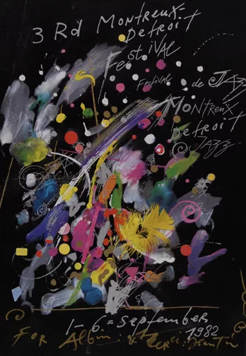 Jean Tinguely — Plakat. 3rd Montreux - Detroit Festival, 1982