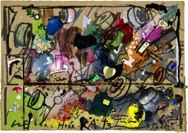Jean Tinguely — Illustrierter Brief - Lieber Herr Rätz