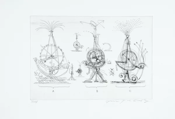 Jean Tinguely — Skizzen zur Brunnenskulptur in Basel, 1977
