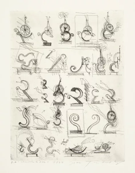 Jean Tinguely — Fontaine de Bâle. - Brunnenprojekte. - Fontaine Strawinsky. - Konstruktionen. - Chaos I