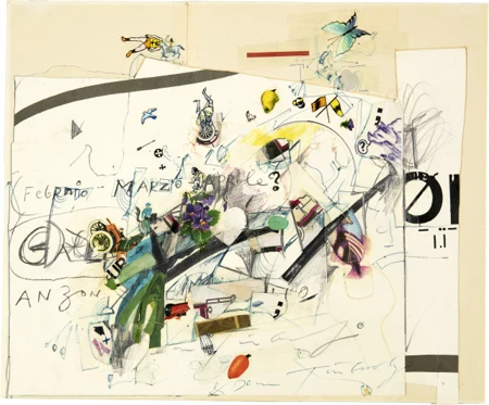 Jean Tinguely — Illustrierter Brief - Febraio Marzio Aprile ? — Galerie Kornfeld