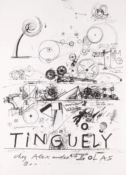 Jean TINGUELY (1925-1991), "Affiche pour la Galerie Alexandre IOLAS à Genève" Lithographie. 1970 — DognyAuction