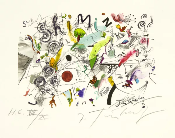 Jean Tinguely — Hommage à Shimizu. - Ohne Titel