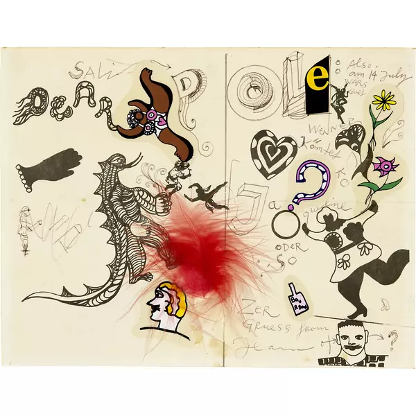 Jean Tinguely — Illustrierter Brief an einen engen Freund - Sali Dear Pole — Galerie Kornfeld