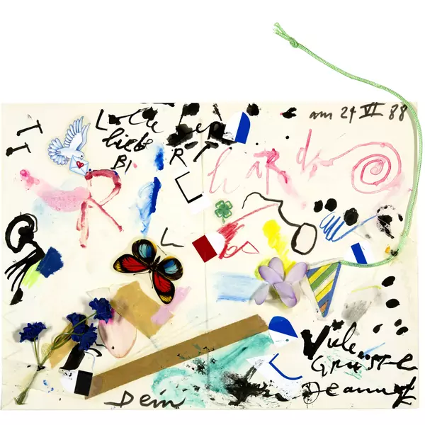 Jean Tinguely — Illustrierter Brief - Lieber Richard — Galerie Kornfeld