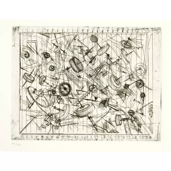 Jean Tinguely — Ohne Titel (Skizze) — Galerie Kornfeld