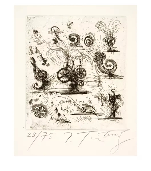 Jean Tinguely — Grafik 2 zu Fontaine Igor Stravinsky — Galerie Kornfeld