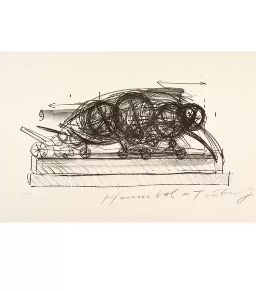 Jean Tinguely — Grafik 3 zu "Hannibal II" — Galerie Kornfeld