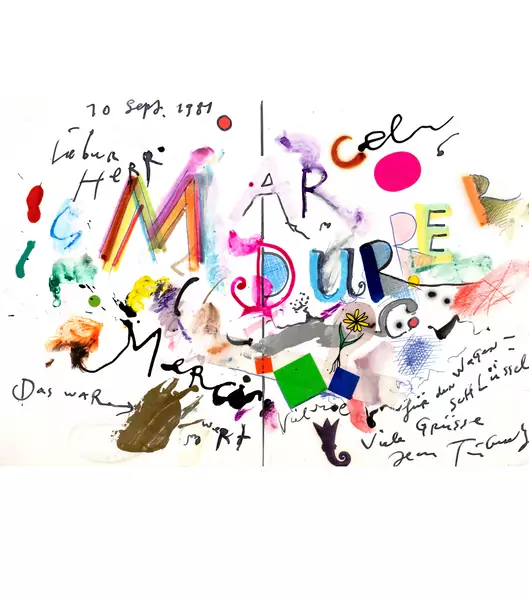 Jean Tinguely — Lieber Herr Marcel Durrer (Brief) — Galerie Kornfeld