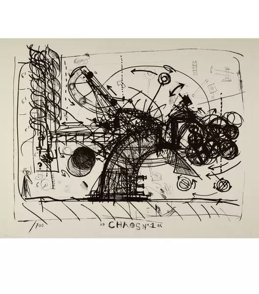 Jean Tinguely — Chaos No. 1, Grafik 9 — Galerie Kornfeld