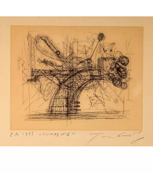 Jean Tinguely — Chaos Nr. 1, Grafik 4 — Galerie Kornfeld