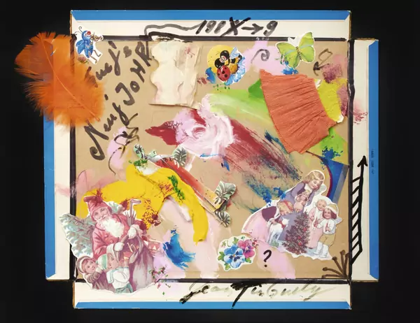 Jean Tinguely — Guet's Neuj Johr, 1988/89 - rectoUntitled - verso