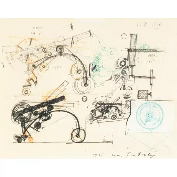 Jean Tinguely — STUDIE ZU SKULPTUREN, 1965STUDY FOR SCULPTURES, 1965