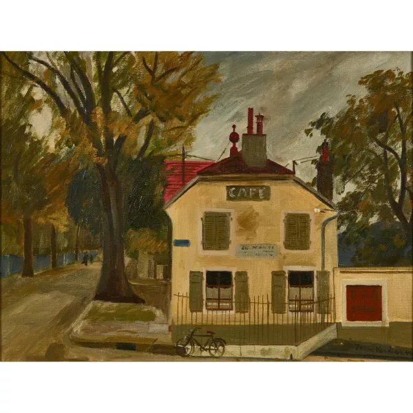 Jean Verdier — "Le café Monti à Chêne-Bourg".