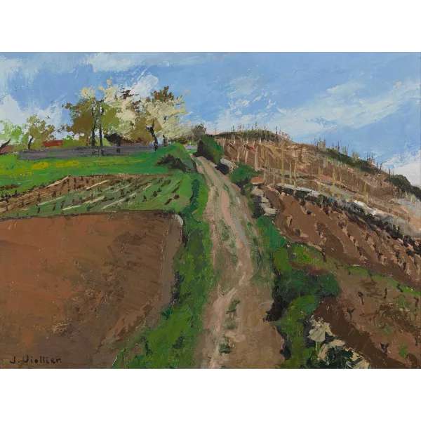 Jean Viollier — Herbstliche Landschaft mit Weinbergen.