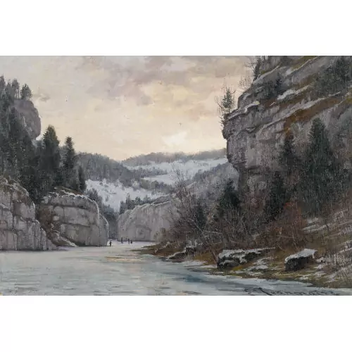 "Sur le Doubs gelé"