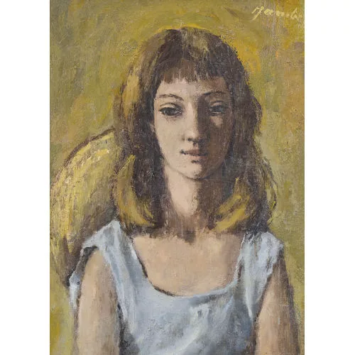 Jeanne BARRAUD-PELLET — "Jeune fille au chapeau".