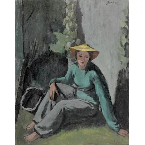 Jeanne BARRAUD-PELLET — Weinbäuerin bei der Rast.