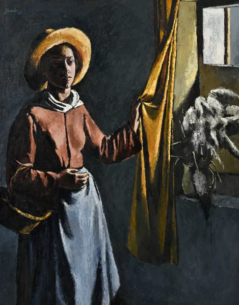 Jeanne BARRAUD-PELLET — Jeune fille devant la fenêtre