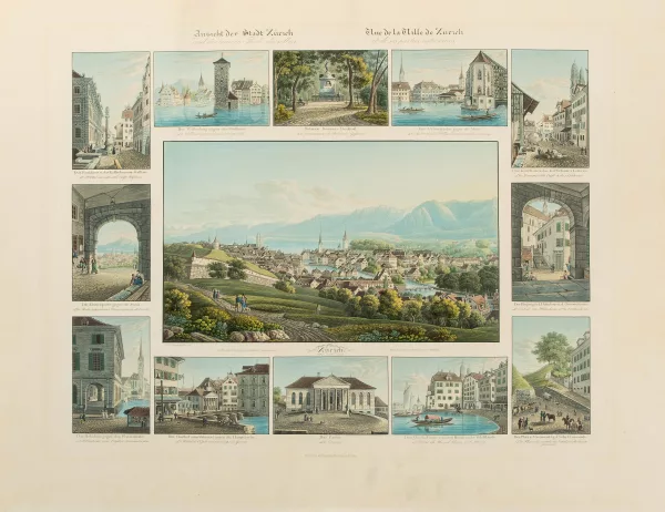 Johann Baptist Isenring — Ansicht der Stadt Zürich und der innern Theile derselben