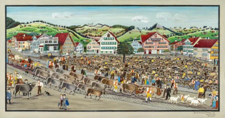 Viehschau in Appenzell, 1946