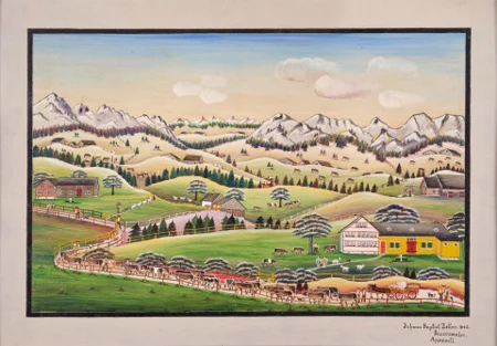Alpaufzug vor Alpstein, 1943