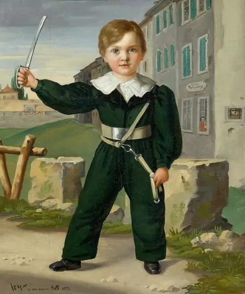 WEIDENMANN, JOHANN CASPAR — Portrait of a boy in uniform. 1833. — Koller Auktionen