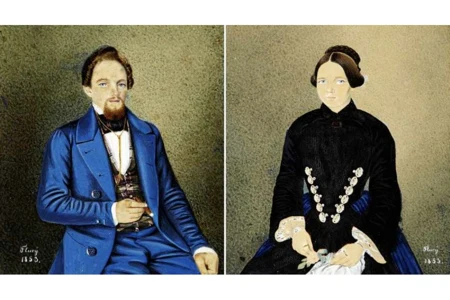 Paire de portraits : un couple