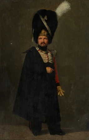 Bildnis von Franz Kottmann in französischer Offiziersuniform, 1824