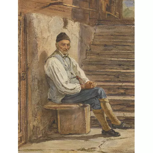 Sitzender Bauer
