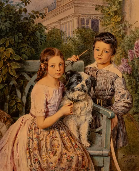 Mina und Arthur Krafft. 1842