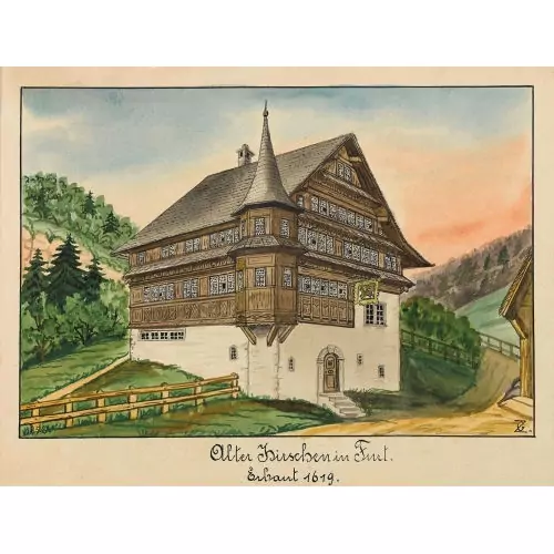 "Alter Hirschen in Furt. Erbaut 1619"
