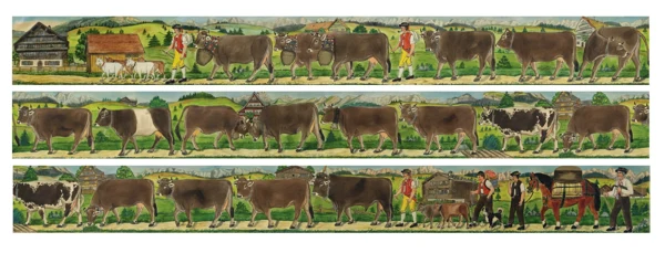 Johann Georg Zähndler — SENNENSTREIFEN, 1951STRIP WITH "SENNS", 1951