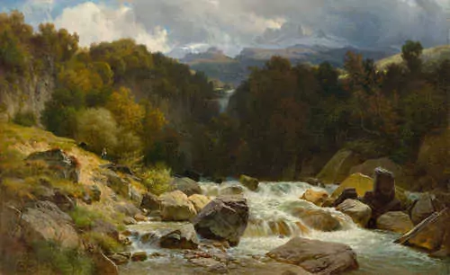JOHANN GOTTFRIED STEFFAN — Am Fusse des Mittaghorns. 1879. — Koller Auktionen