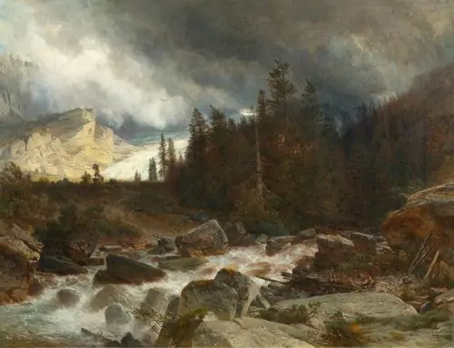 STEFFAN, JOHANN GOTTFRIED — The Rosenlaui valley. 1871. — Koller Auktionen
