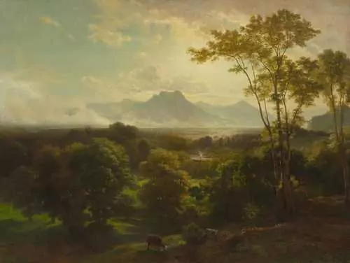 JOHANN GOTTFRIED STEFFAN — Landscape near Brannenburg. — Koller Auktionen