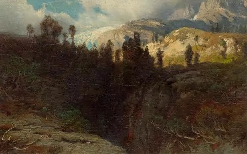 JOHANN GOTTFRIED STEFFAN — Before the Rosenlaui Glacier. 1872. — Koller Auktionen