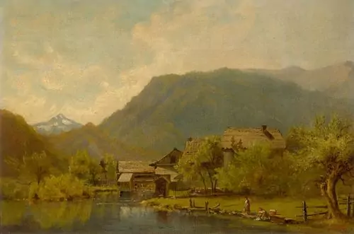 JOHANN GOTTFRIED STEFFAN — Washerwomen at Lake Brienz. — Koller Auktionen