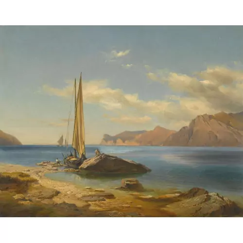 "Ufer am Garda-See in Oberitalien"