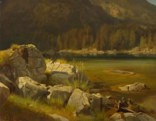 JOHANN GOTTFRIED STEFFAN — Hintersee bei Ramsau. 1871. — Koller Auktionen