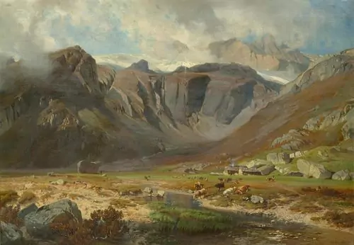 STEFFAN, JOHANN GOTTFRIED — Alpine glacier. 1855. — Koller Auktionen