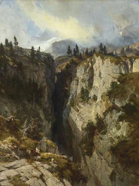 Johann Gottfried Steffan — Felsschlucht bei Rosenlaui, 1878