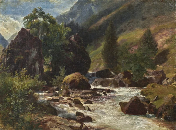 Johann Gottfried Steffan — Murgbach River near the Walensee, 1874