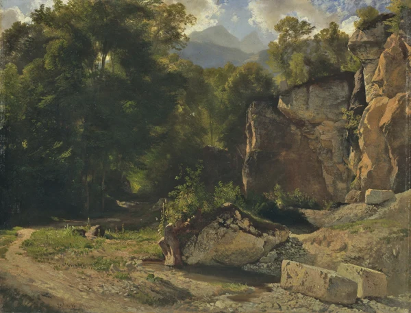 Johann Gottfried Steffan — WALDWEG, 1855FOREST TRACK, 1855