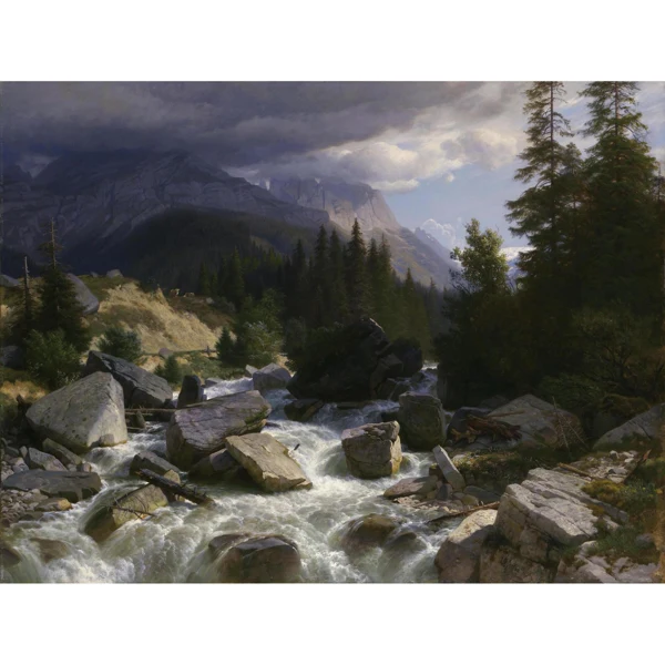 Johann Gottfried Steffan — AUF DEM WEG NACH ROSENLAUI (BERNER OBERLAND), 1890 ON THE WAY TO ROSENLAUI (BERNESE OBERLAND), 1890