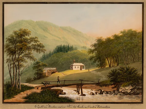 Johann Heinrich Bleuler der Jüngere, Sohn — Capelle des Nicolaus von der Flue bey Saxeln im Canton Unterwalden. 1815