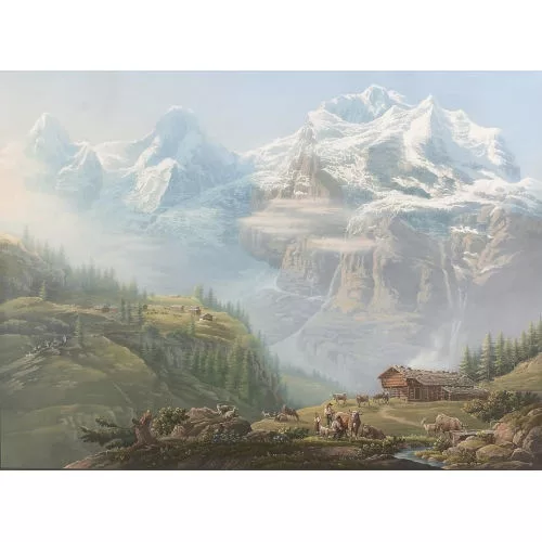 Johann Heinrich Bleuler — Blick auf Eiger, Mönch und Jungfrau.