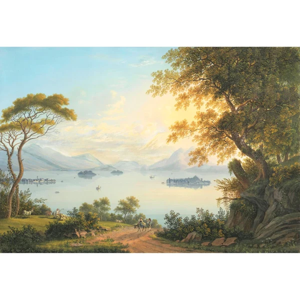 Johann Heinrich Bleuler — LES ILES BORROMÉES AU LAC MAJEUR, 1836 BORROMEO ISLANDS, LAKE MAGGIORE, 1836