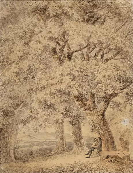 Landschaft mit Paar